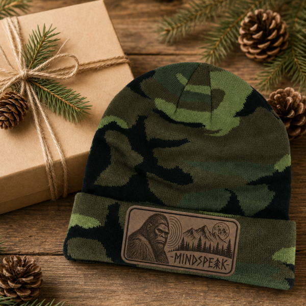 mindspeak beanie is the perfect gift Mindspeak Bigfoot Beanie – Camo Cryptid Hat