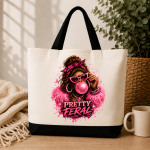 Pretty Feral Bigfoot Tote Bag – Pink Female Sasquatch Gift