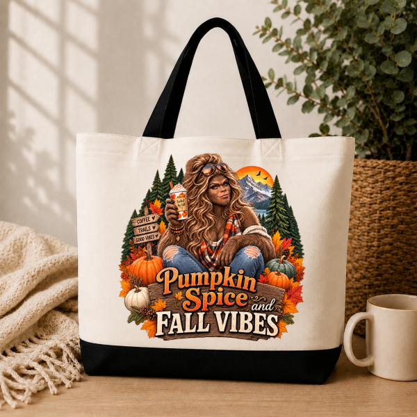 Pumpkin Spice Bigfoot Tote