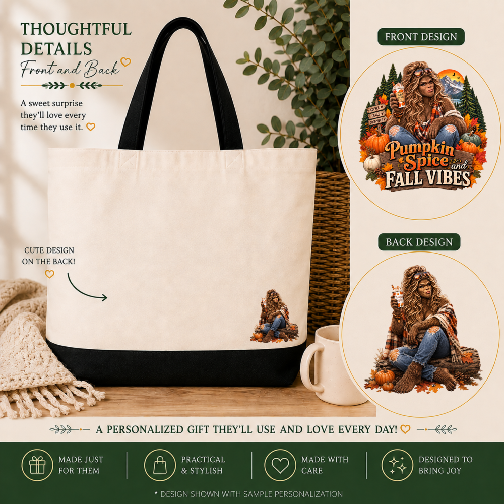 Pumpkin Spice Bigfoot Tote