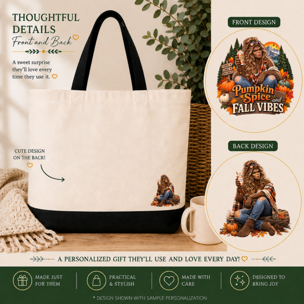 Pumpkin Spice Bigfoot Tote
