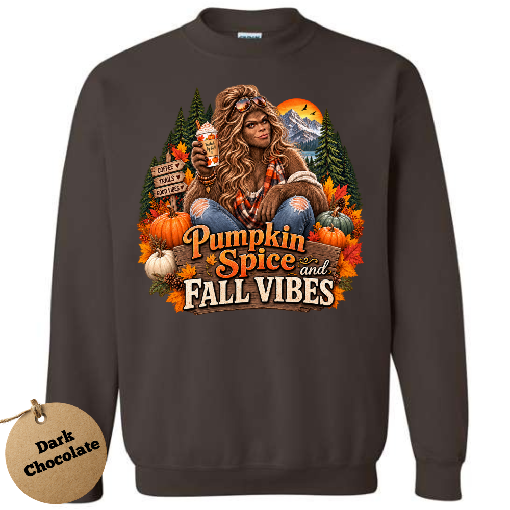 pumpkin spice dark chocolate Pumpkin Spice Bigfoot Sweatshirt