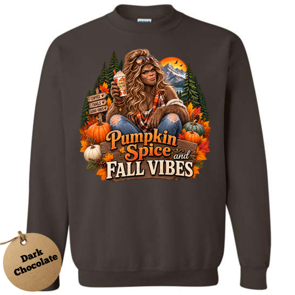 pumpkin spice dark chocolate Pumpkin Spice Bigfoot Sweatshirt