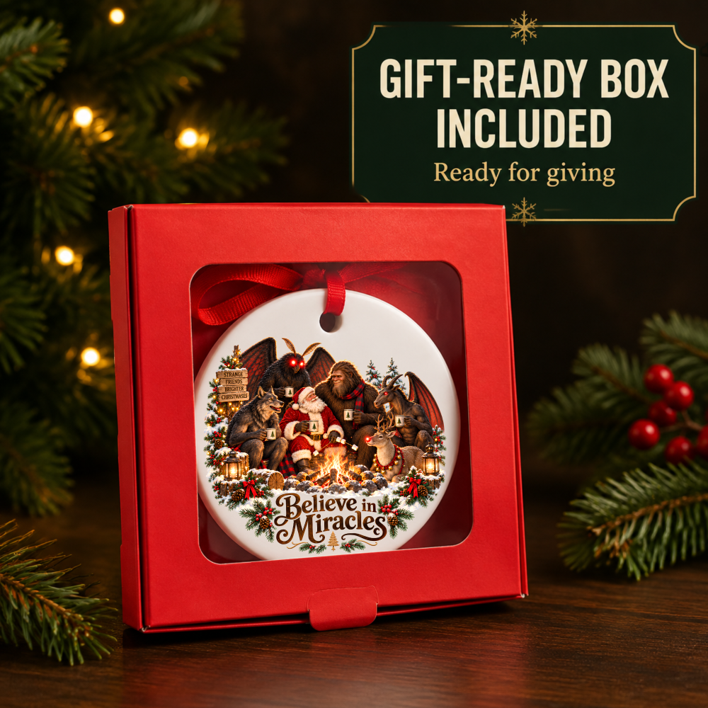 Cryptid Christmas Ornament – Believe in Miracles