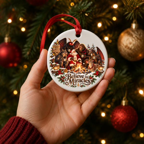 Cryptid Christmas Ornament – Believe in Miracles